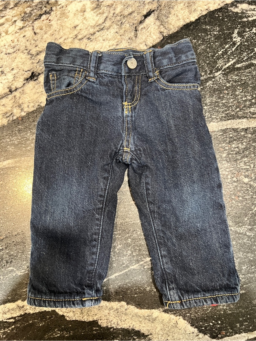 GAP Denim Thermal-Lined Jeans 12–18M | Fleece-Lined Straight Leg Winter Pants